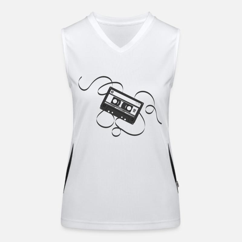 Compact Cassette - Women's Functional Contrast Tank Top - white/black