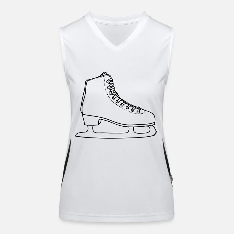 SCHLITTSCHUH Eiskunstlauf Funktionelles Kontrast-Tank Top für Frauen