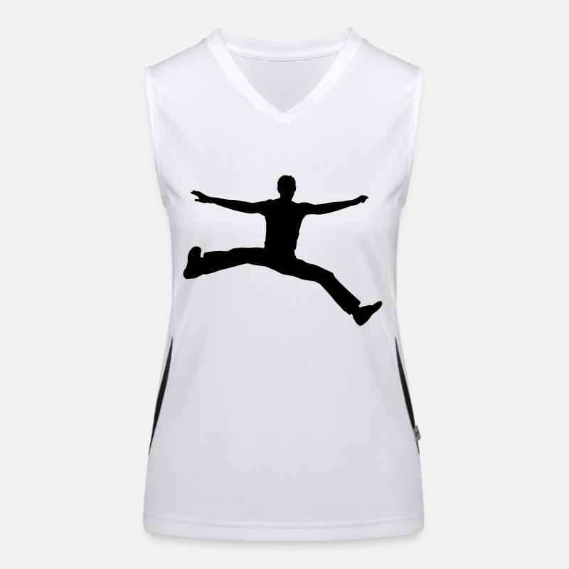 man jump Funktionelles Kontrast-Tank Top für Frauen