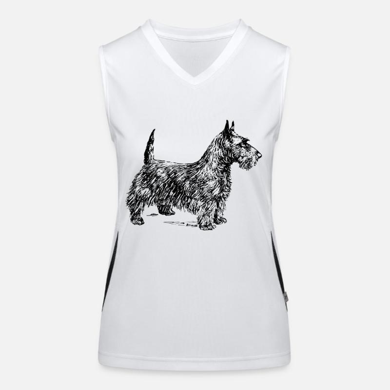 Schottischer Terrier Funktionelles Kontrast-Tank Top für Frauen