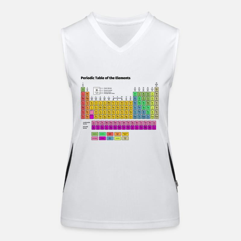 Periodensystem der Elemente Funktionelles Kontrast-Tank Top für Frauen