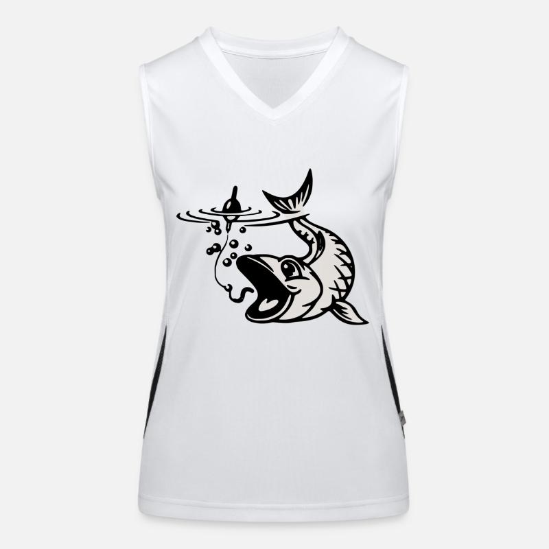 Bouchon hameçon poisson Débardeur respirant contrasté Femme