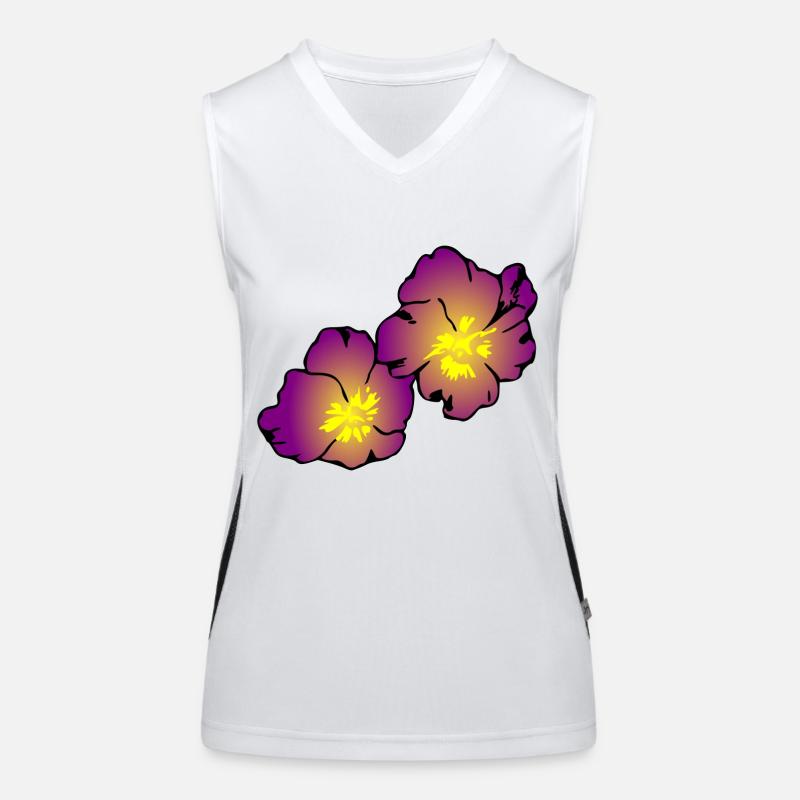 fleurs fleurs printemps jardin jardin Débardeur respirant contrasté Femme