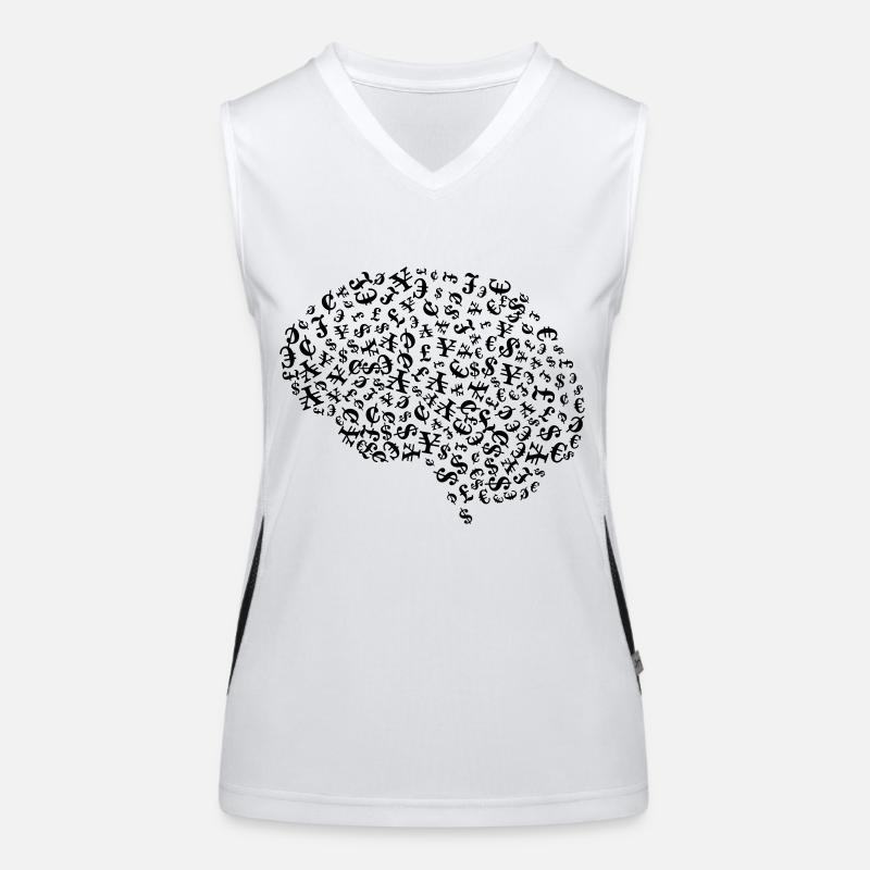 greed - Women's Functional Contrast Tank Top - white/black