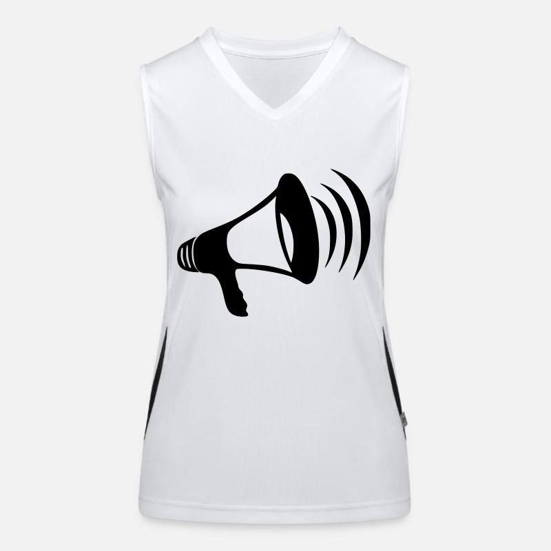 Megaphone Funktionelles Kontrast-Tank Top für Frauen