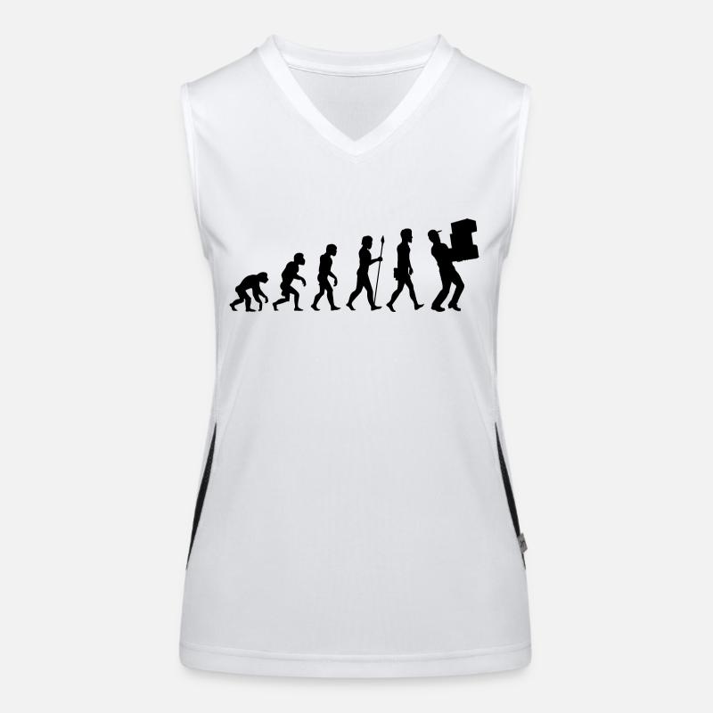 Evolution postman livraison de colis cadeau t-shirt Débardeur respirant contrasté Femme