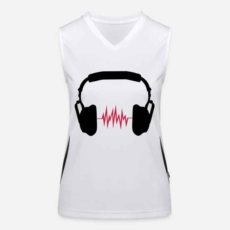 écouteurs Débardeur respirant contrasté Femme