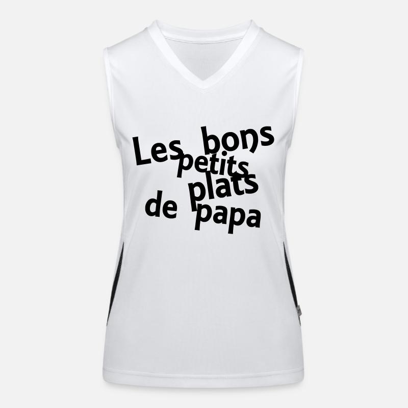 les bons petits plats de papa Funktionelles Kontrast-Tank Top für Frauen