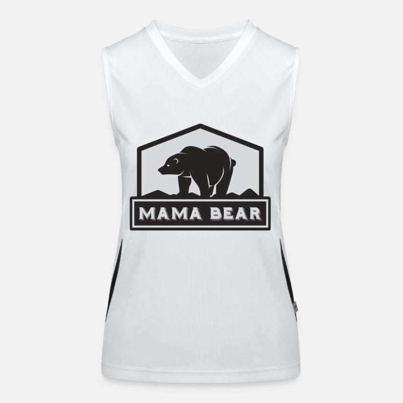 Mama Bear - Bärenmama lustiges Geschenk Muttertag Funktionelles Kontrast-Tank Top für Frauen