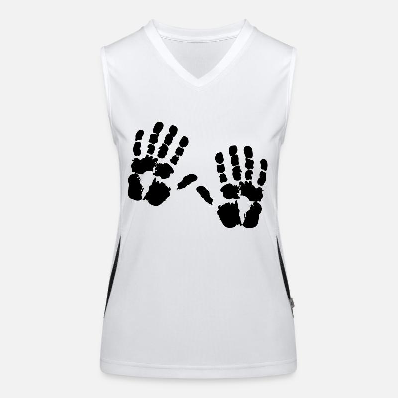 Handprint hand Women's Functional Contrast Tank Top