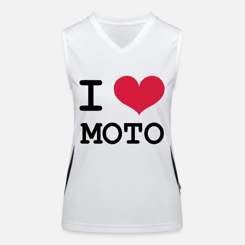 I Love Moto ! Débardeur respirant contrasté Femme