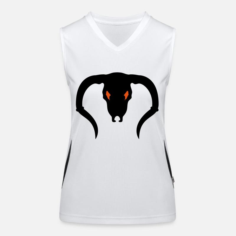 Schädel eines Bullen Funktionelles Kontrast-Tank Top für Frauen