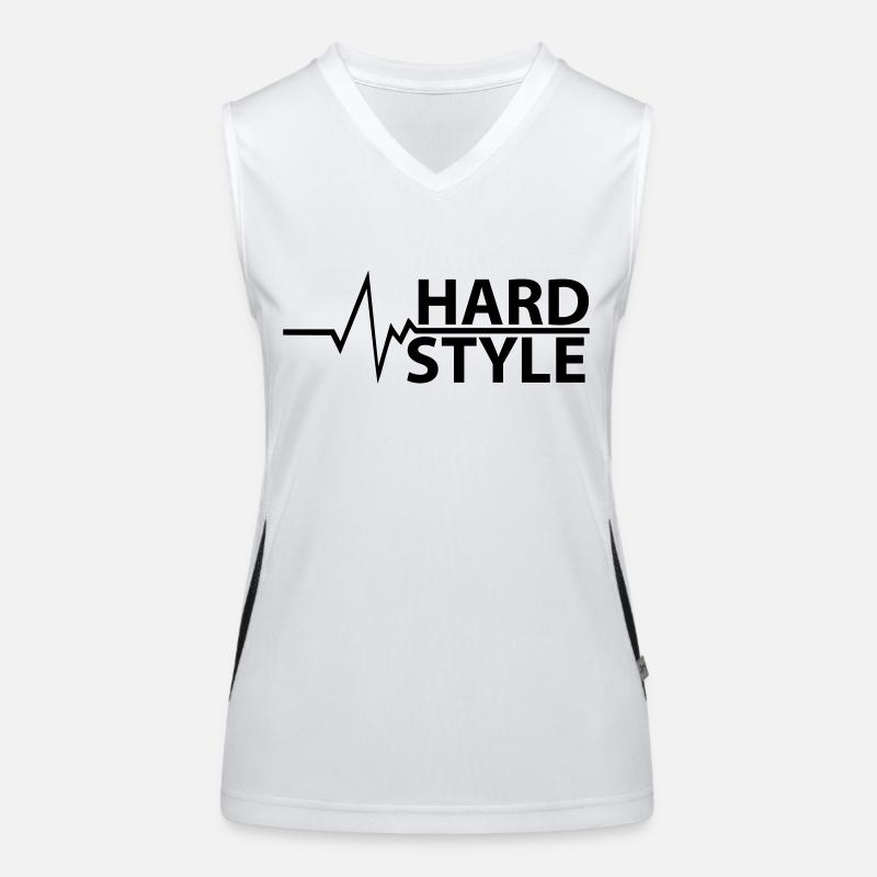 BIG HARD STYLE - HARDSTYLE - Women's Functional Contrast Tank Top - white/black