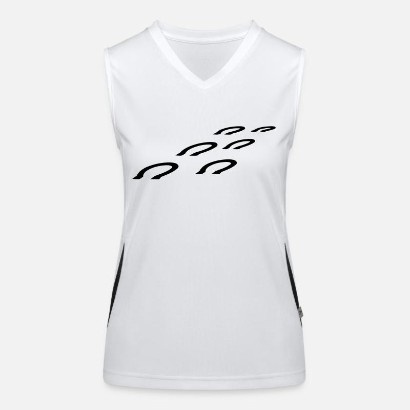 Pferd Hufe Funktionelles Kontrast-Tank Top für Frauen