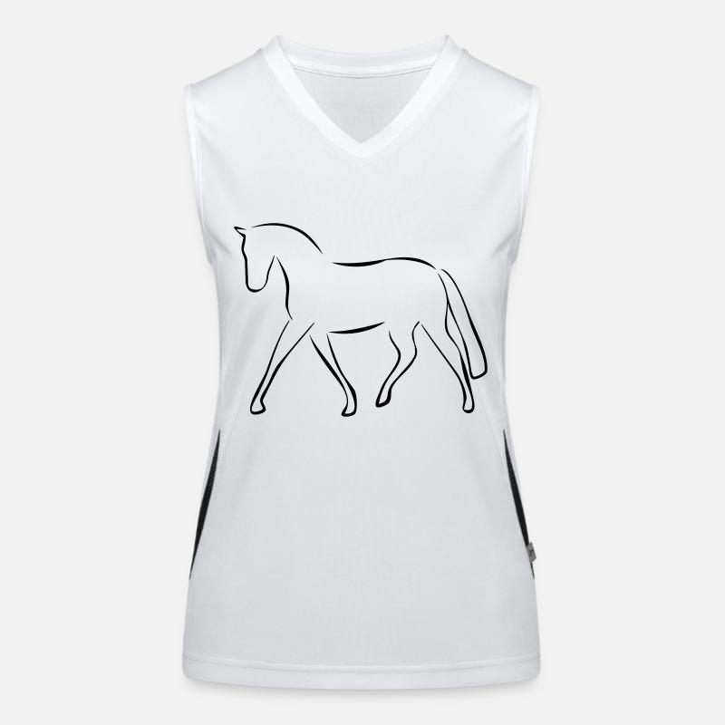Pferd Funktionelles Kontrast-Tank Top für Frauen