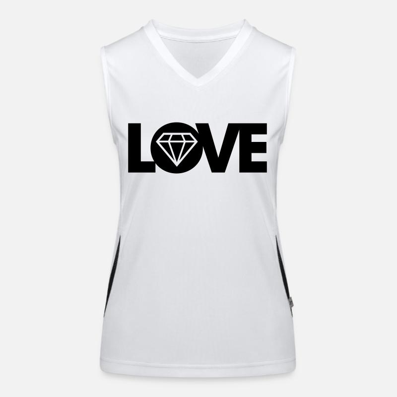 Love Diamond Débardeur respirant contrasté Femme