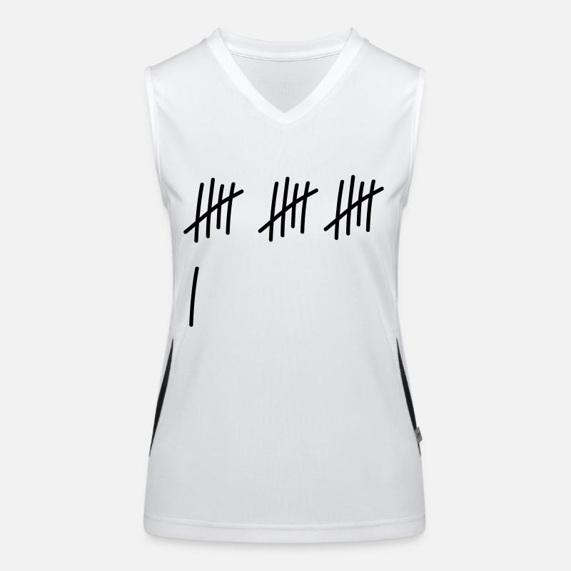 16 Striche // 16 Mal // Geburtstag // Geschenk Funktionelles Kontrast-Tank Top für Frauen