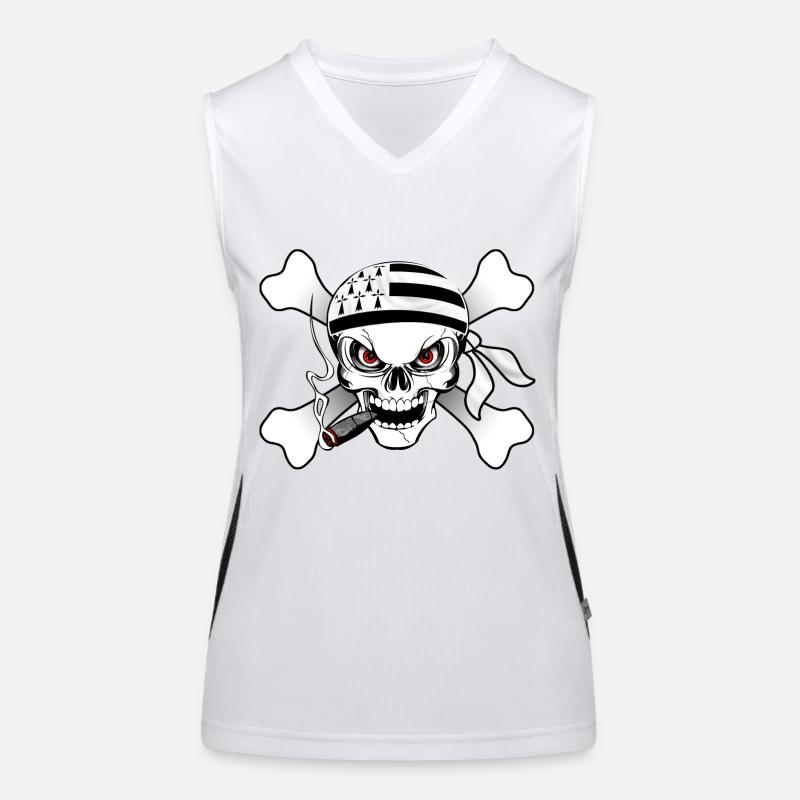 breizh Biker-Design Funktionelles Kontrast-Tank Top für Frauen