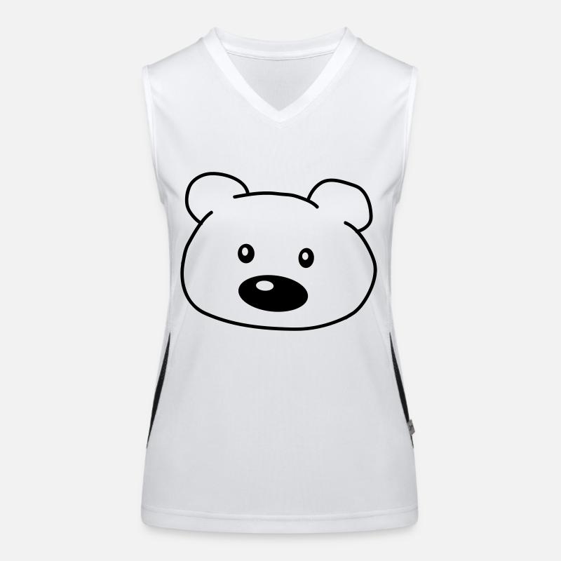 Bear Head Funktionelles Kontrast-Tank Top für Frauen