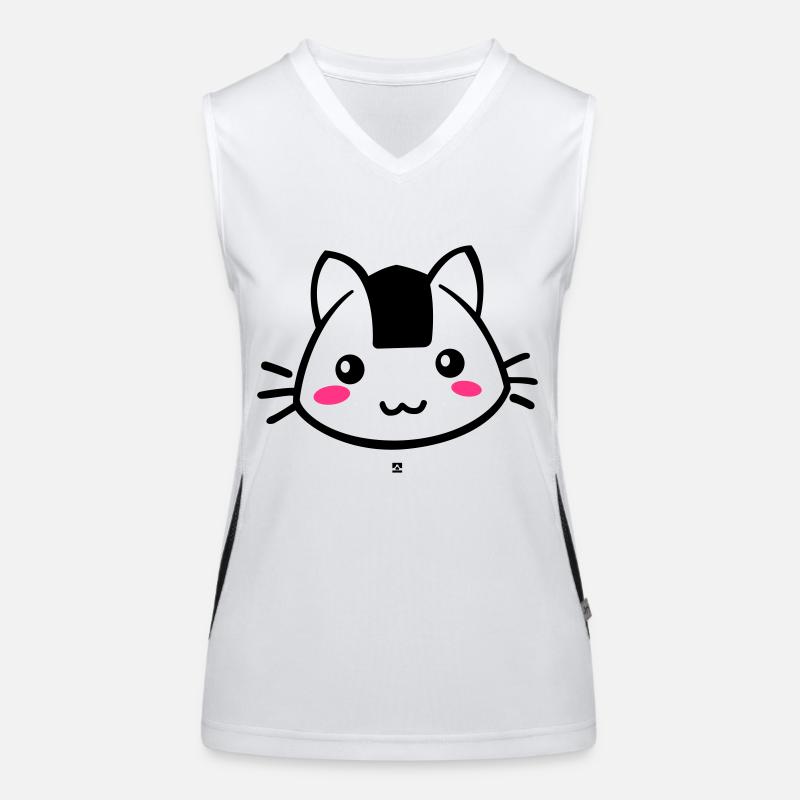 Onigiricat - chat onigiri Funktionelles Kontrast-Tank Top für Frauen