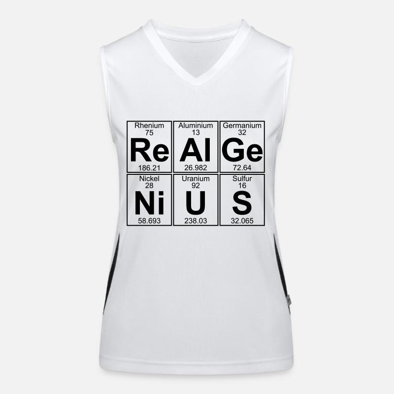 Re-Al-Ge-Ni-U-S (real genius) - Full Funktionelles Kontrast-Tank Top für Frauen
