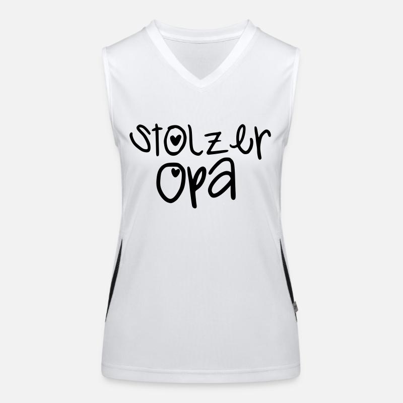 Stolzer Opa Funktionelles Kontrast-Tank Top für Frauen