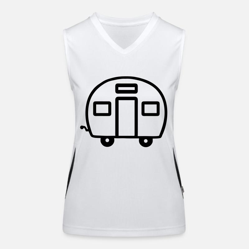 Wohnwagen Funktionelles Kontrast-Tank Top für Frauen