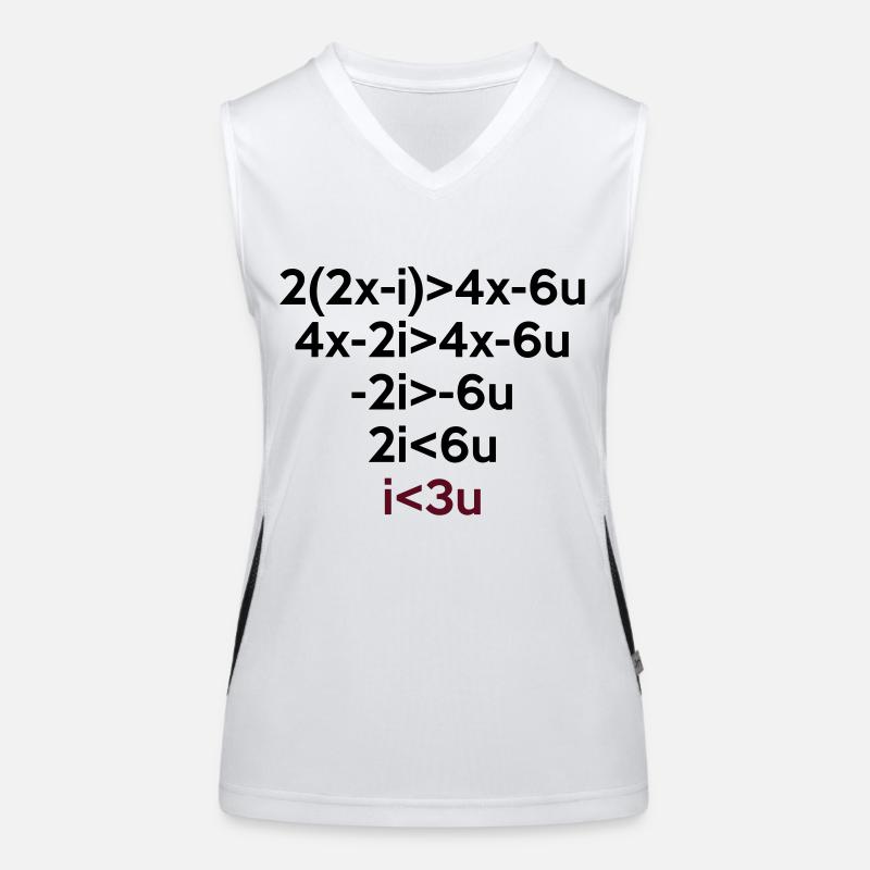 I love you (Formule de math) Débardeur respirant contrasté Femme