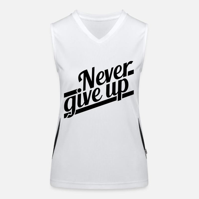 Never Give Up Successful Logo Women's Functional Contrast Tank Top
