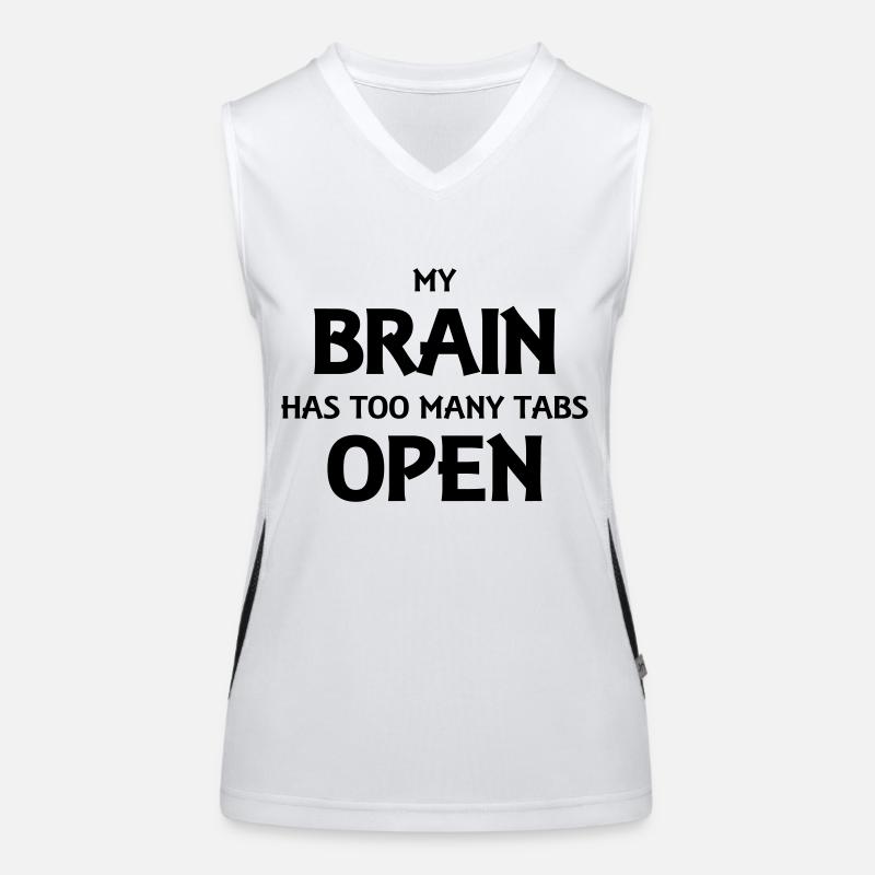 My brain has too many tabs open Débardeur respirant contrasté Femme