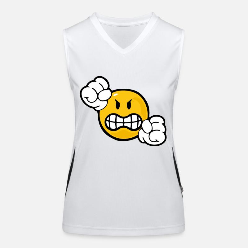 Smiley Anger Women's Functional Contrast Tank Top