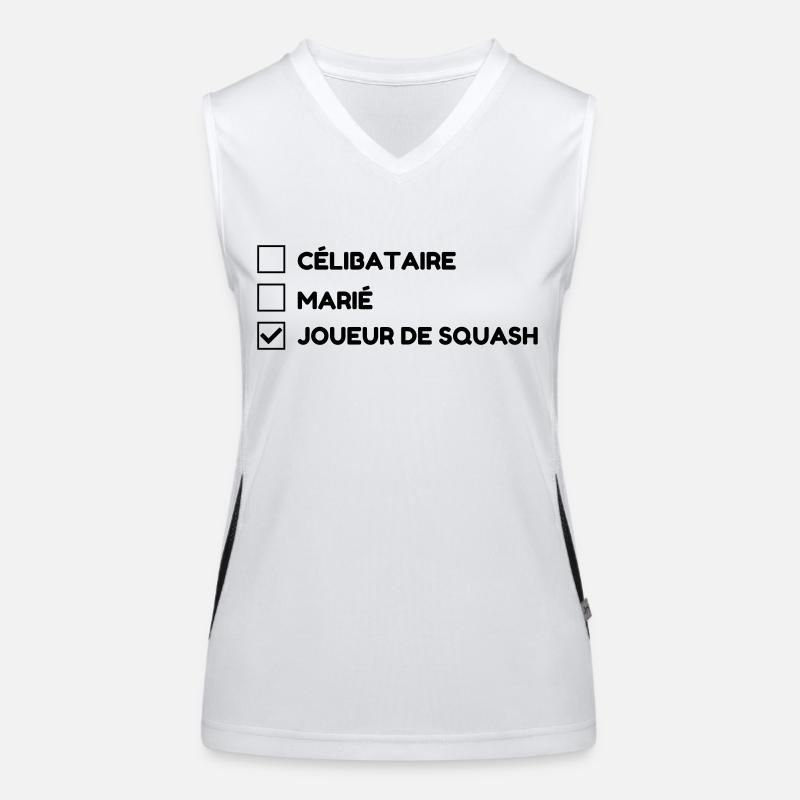 Squash Sport Game Match Champion Victory Women's Functional Contrast Tank Top