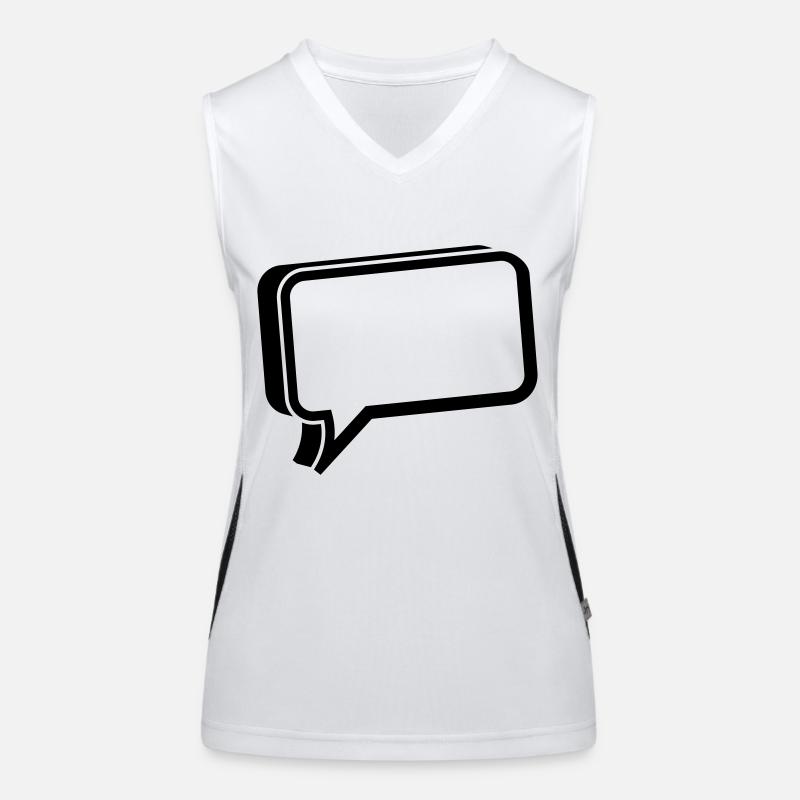 sprechblase 3d Funktionelles Kontrast-Tank Top für Frauen