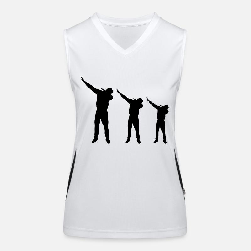 dabbing design Funktionelles Kontrast-Tank Top für Frauen