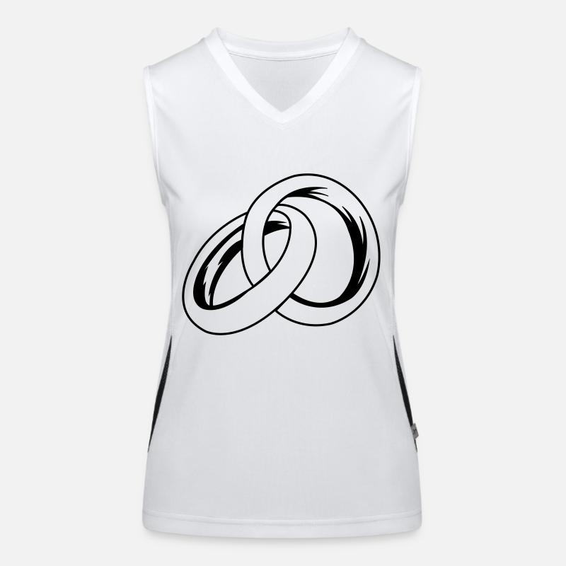 eheringe_001 Funktionelles Kontrast-Tank Top für Frauen