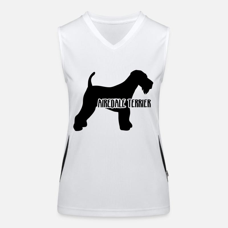 Airedale Terrier Funktionelles Kontrast-Tank Top für Frauen