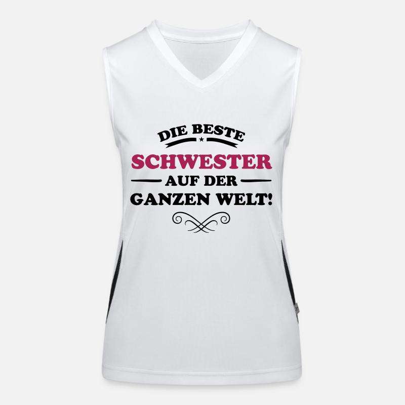 schwester beste auf der welt Funktionelles Kontrast-Tank Top für Frauen