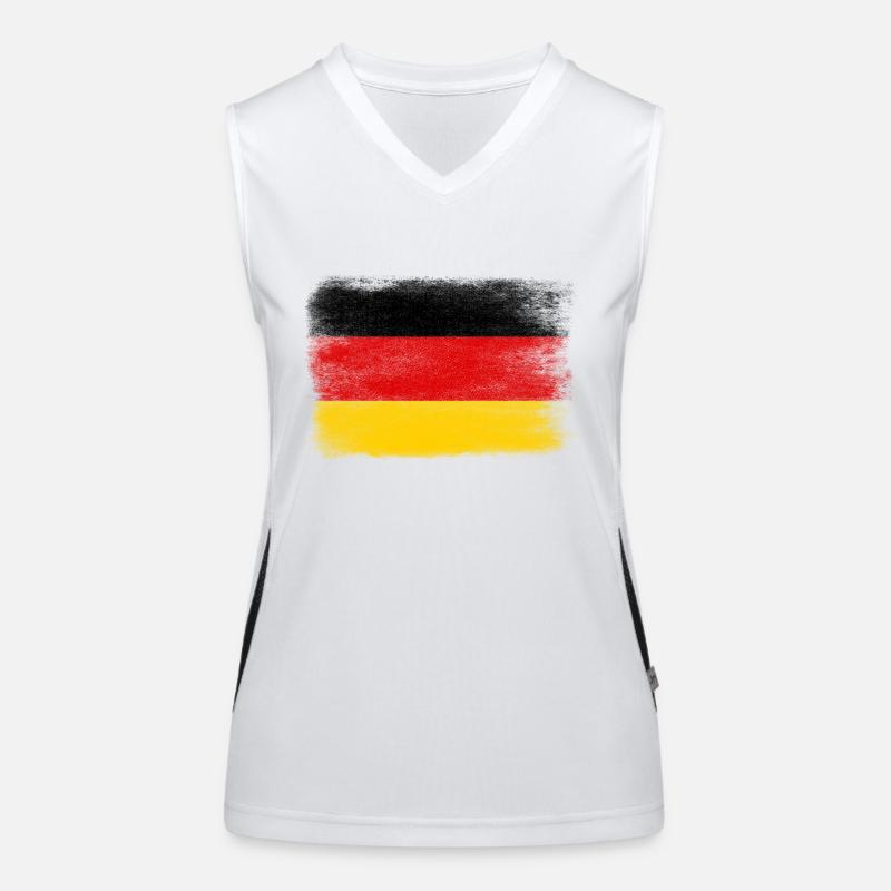 Germany flag Women's Functional Contrast Tank Top