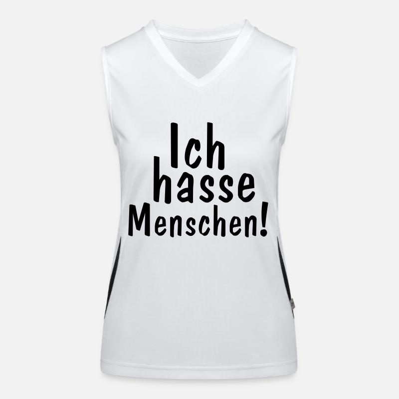 ich hasse menschen Funktionelles Kontrast-Tank Top für Frauen