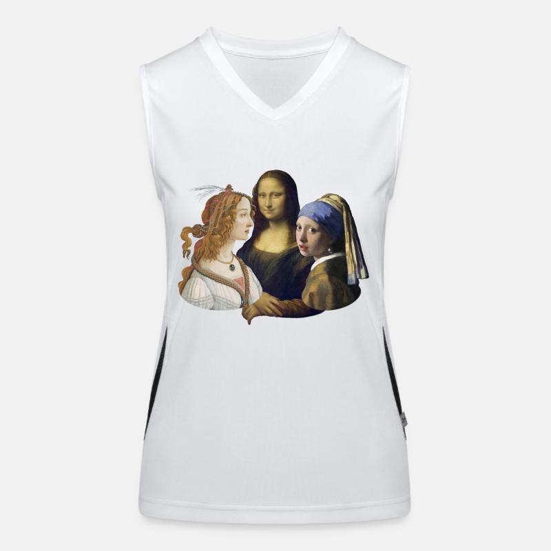 DaVinci vs Botticelli vs Vermeer | Concours d'artiste Débardeur respirant contrasté Femme