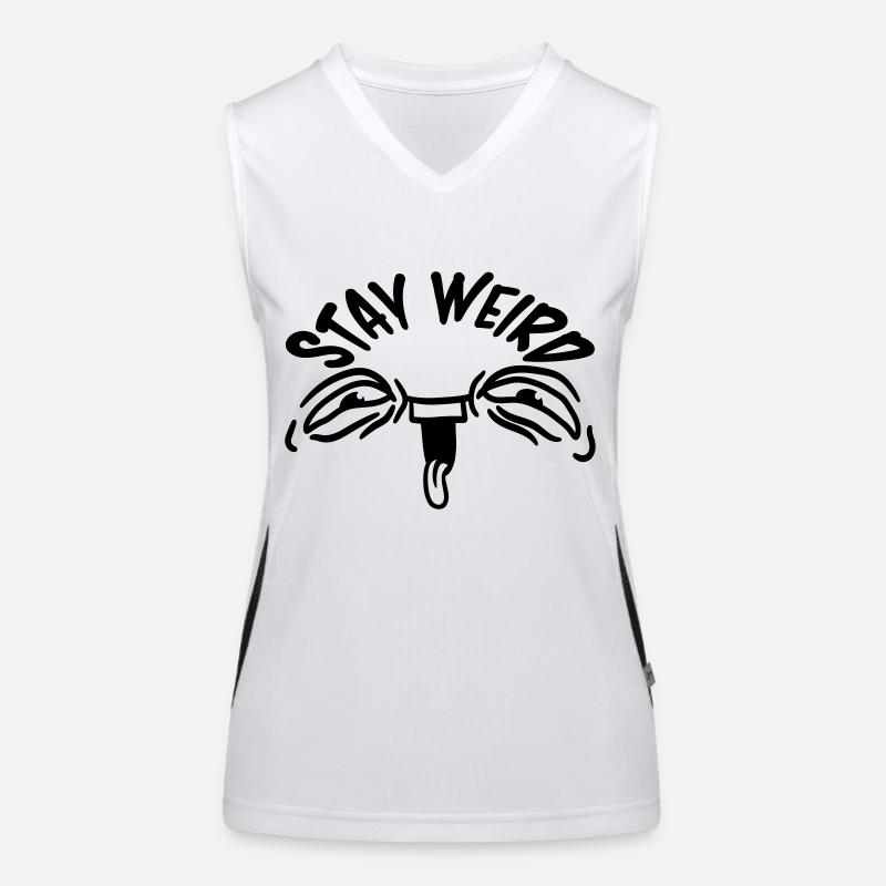 Gesicht Stay Weird Funktionelles Kontrast-Tank Top für Frauen