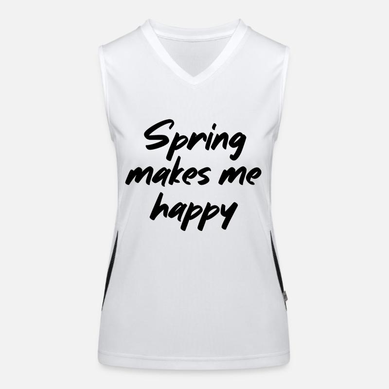 Spring makes me happy Funktionelles Kontrast-Tank Top für Frauen