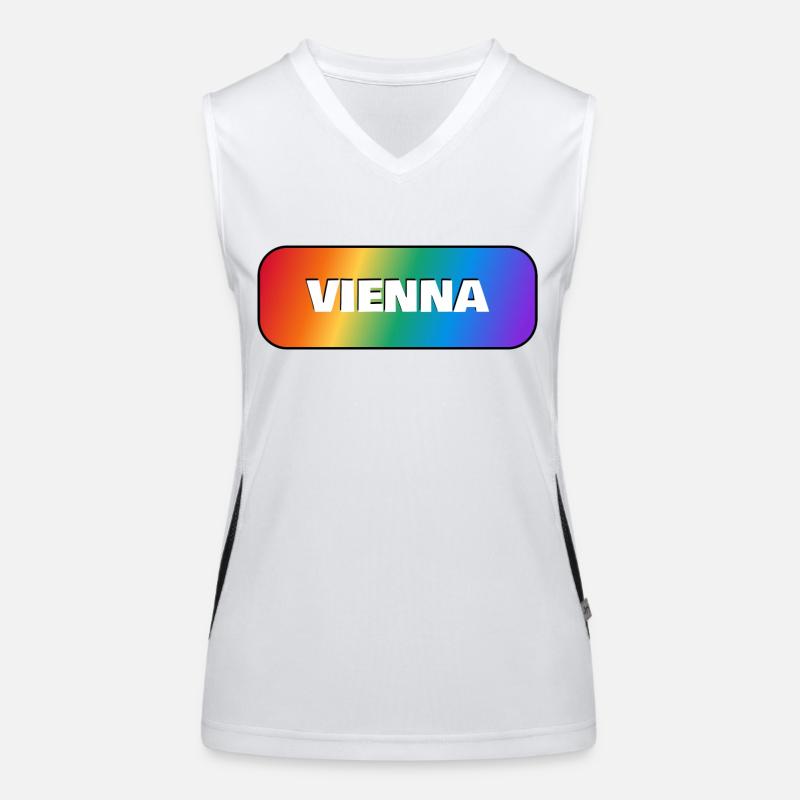 VIENNA PRIDE REGENBOGEN Funktionelles Kontrast-Tank Top für Frauen