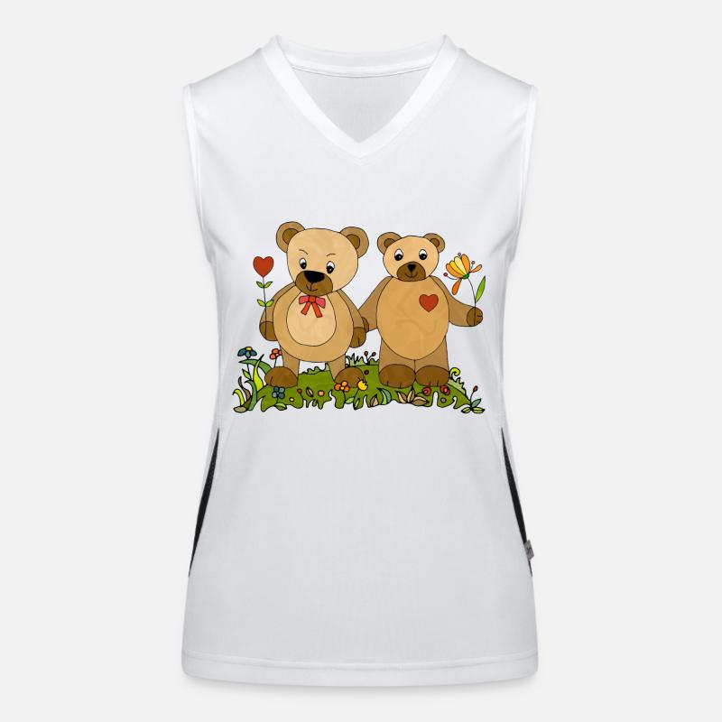 Teddybär Funktionelles Kontrast-Tank Top für Frauen