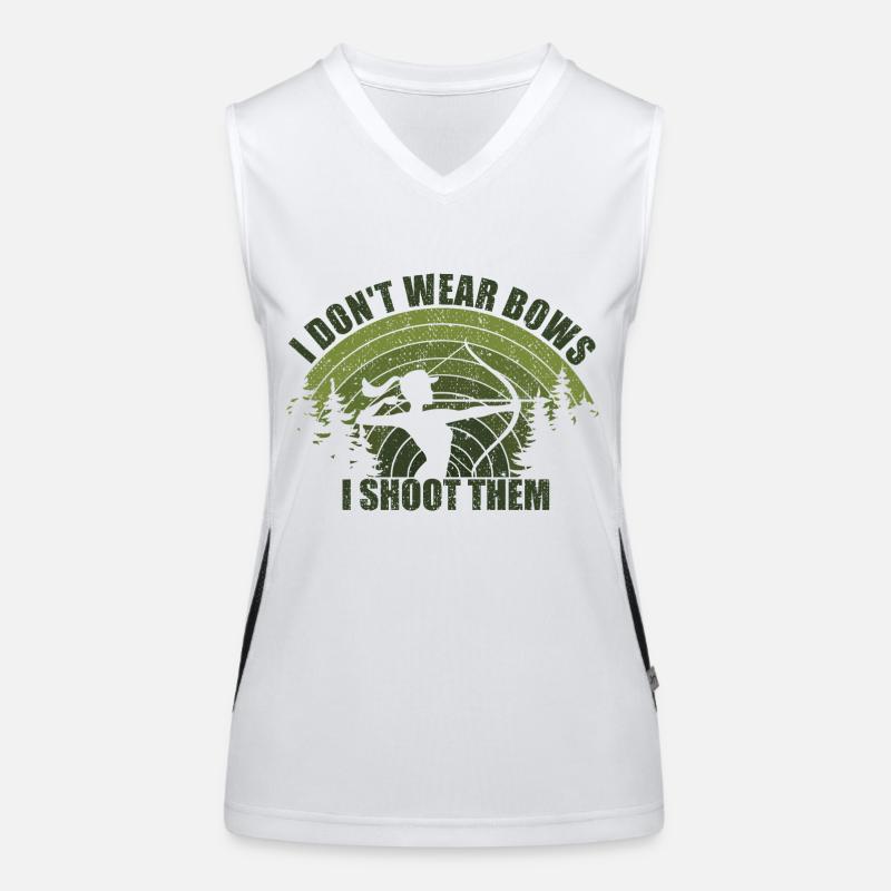 Bogenschießen Bogenjagd Bogenjägerin Mädchen Funktionelles Kontrast-Tank Top für Frauen