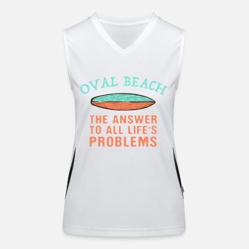Oval Beach Répond à tous les problèmes de la vie Surf Débardeur respirant contrasté Femme