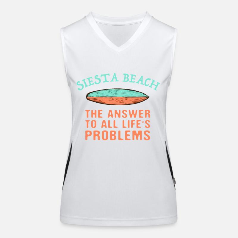 Siesta Beach Answer To All Life's Problems Women's Functional Contrast Tank Top