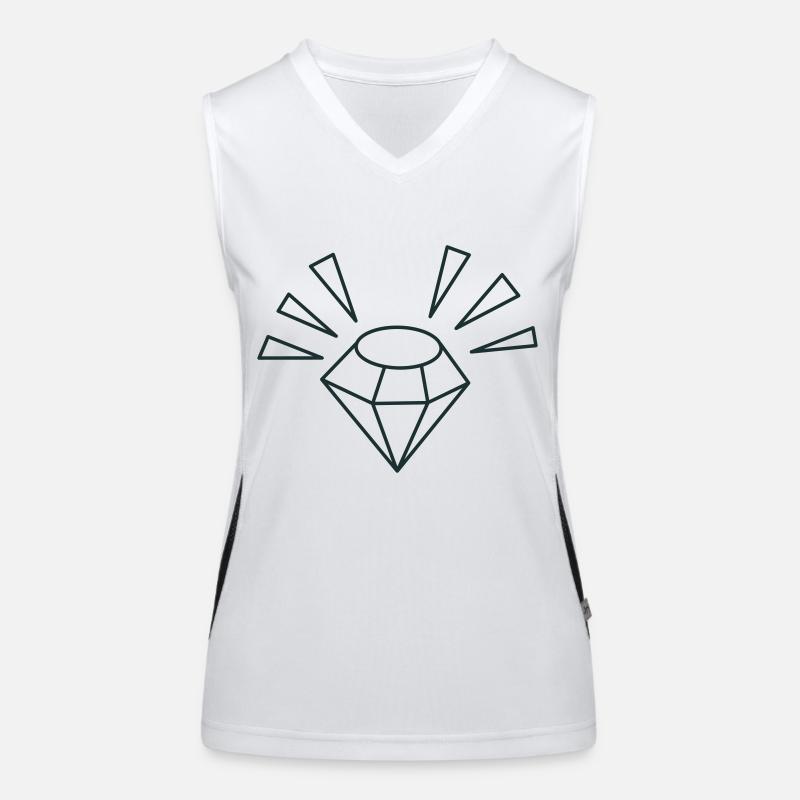 GEM con scintille luminose Top sportivo da donna in contrasto cromatico