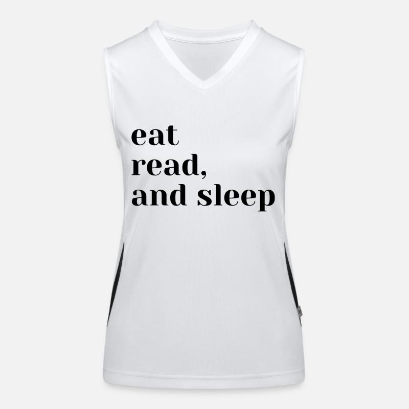 Eat, read and sleep Funktionelles Kontrast-Tank Top für Frauen