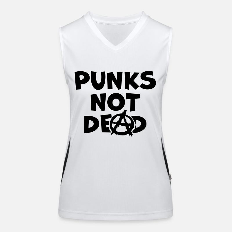 Punks pas mort citation Débardeur respirant contrasté Femme